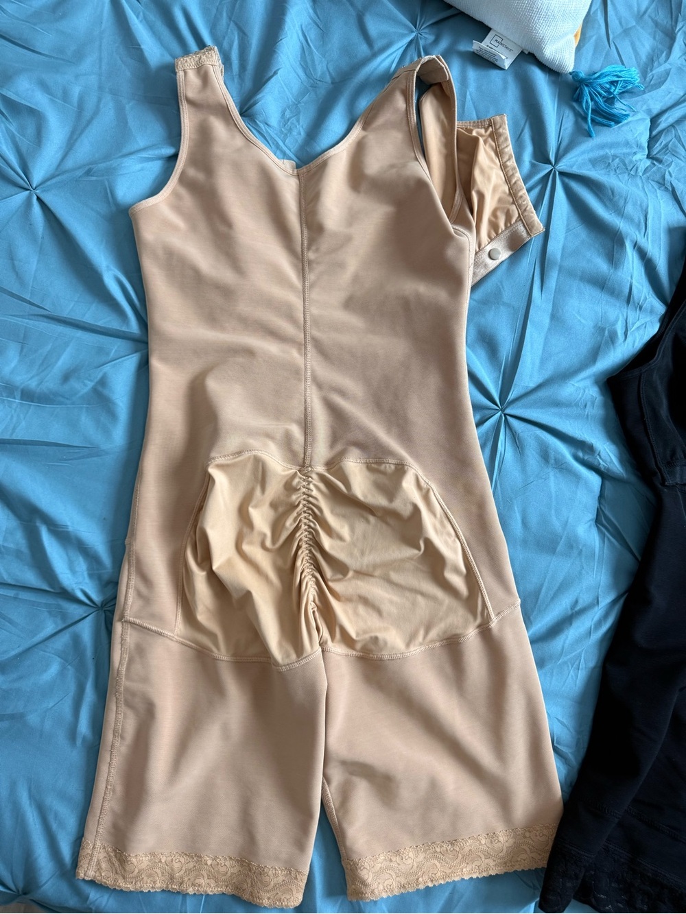 Nude Shapewear Bodysuit with Lace Trim